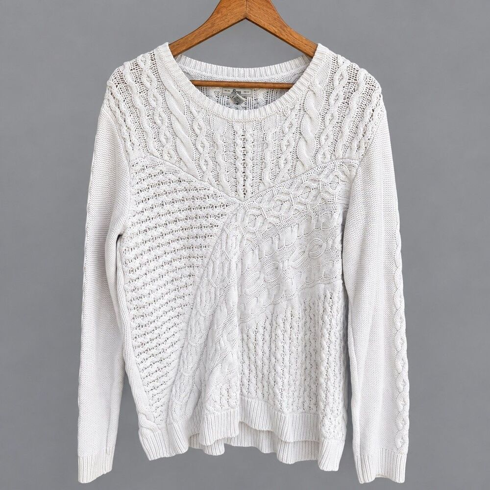 G.H. Bass & Co. Women's Chunky Cable Knit Sweater XXL Cotton Preppy Cottagecore